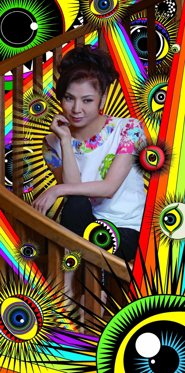 八代亜紀（ART WORKS：田名網敬一　ART DIRECTION & DESIGNED：宇川直宏　DESIGNED：神田宇樹）
