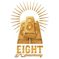 ヘアサロンEIGHT10周年記念ロゴ