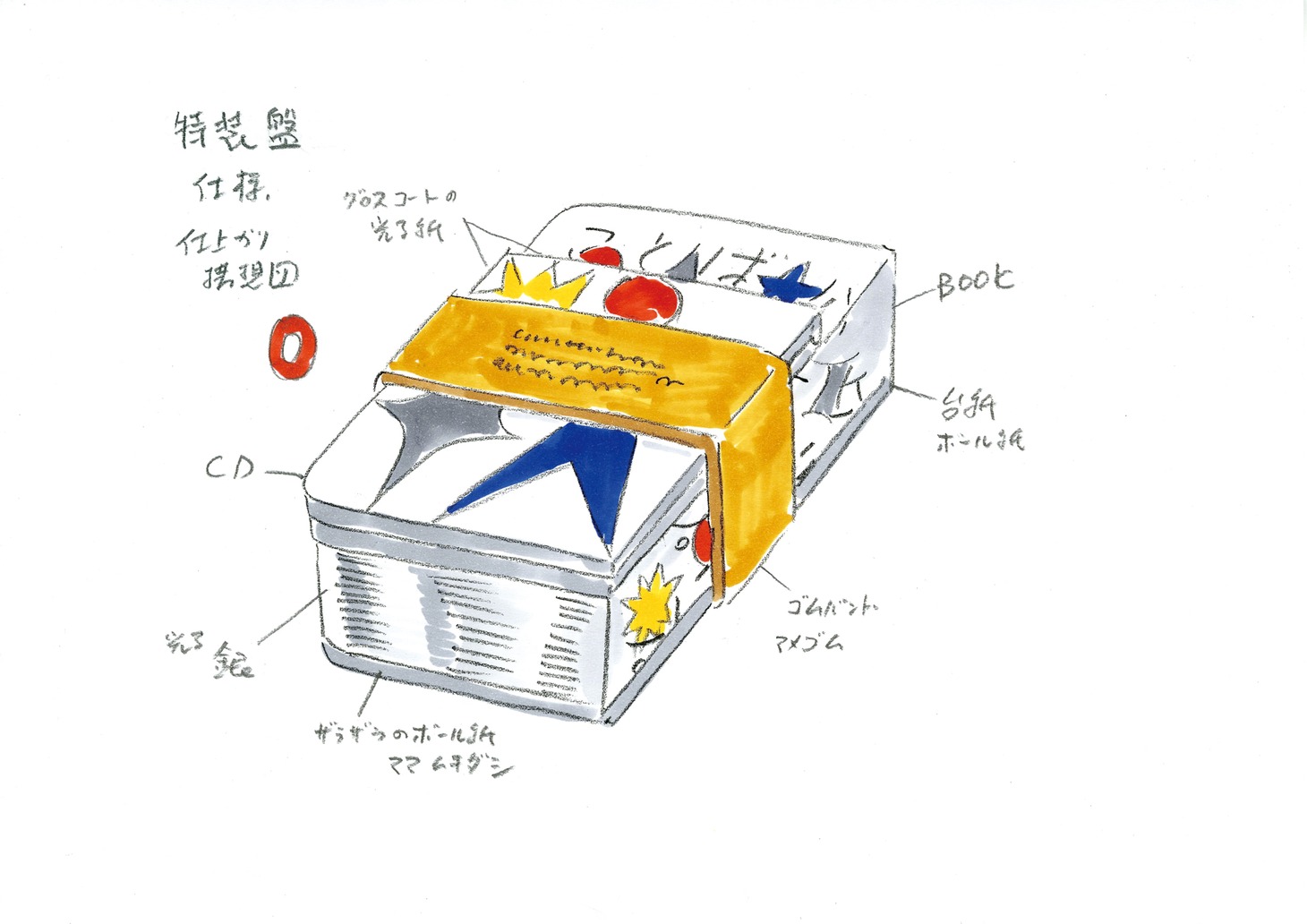 クリープハイプ「夜にしがみついて、朝で溶かして」特装盤仕様イラスト