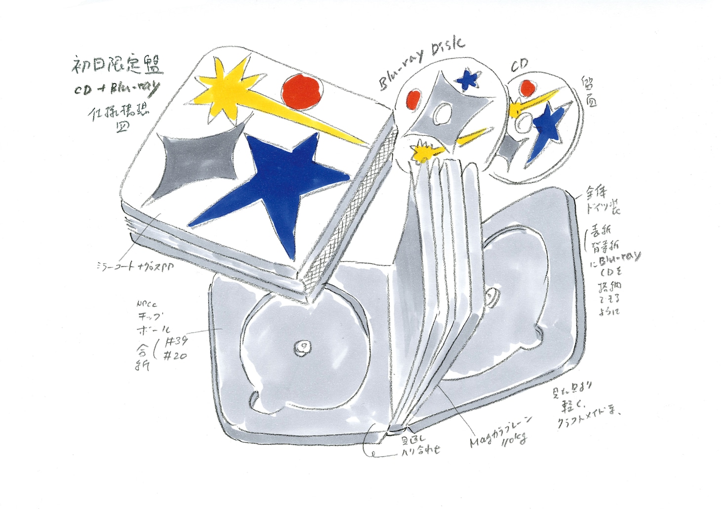 クリープハイプ「夜にしがみついて、朝で溶かして」初回限定盤仕様イラスト