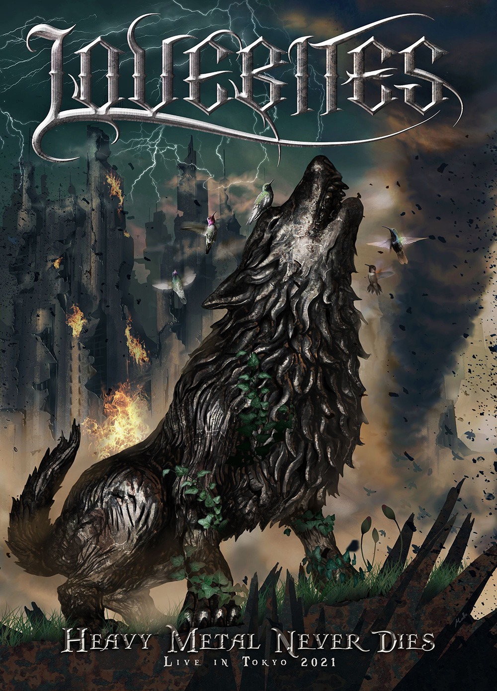 LOVEBITES「HEAVY METAL NEVER DIES - LIVE IN TOKYO 2021」DVDジャケット