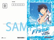 「『劇場版 Free!-the Final Stroke-』前編オリジナルサウンドトラック Over Blue Refrain」タワーレコード特典のポストカード。 (c)おおじこうじ・京都アニメーション/岩鳶町後援会2021