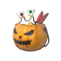 「ハロウィンダイニングセット」の「ハロウィンのお菓子入れ」。