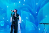 宮川愛李「月がよくみえる」の模様。(撮影:達川範一)