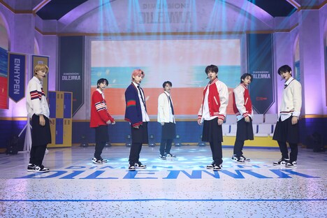 「Tamed-Dashed」を披露するENHYPEN。(c)BELIFT LAB