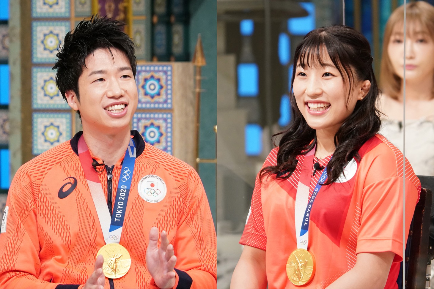 左から水谷隼、須崎優衣。 (c)日本テレビ