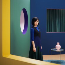 森七菜の新曲「背伸び」のジャケット。