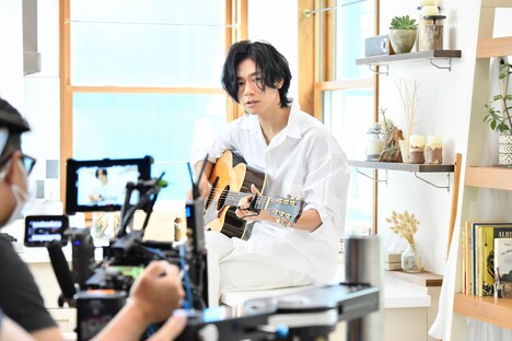 「『#センタク』プロジェクト」CMのメイキング。