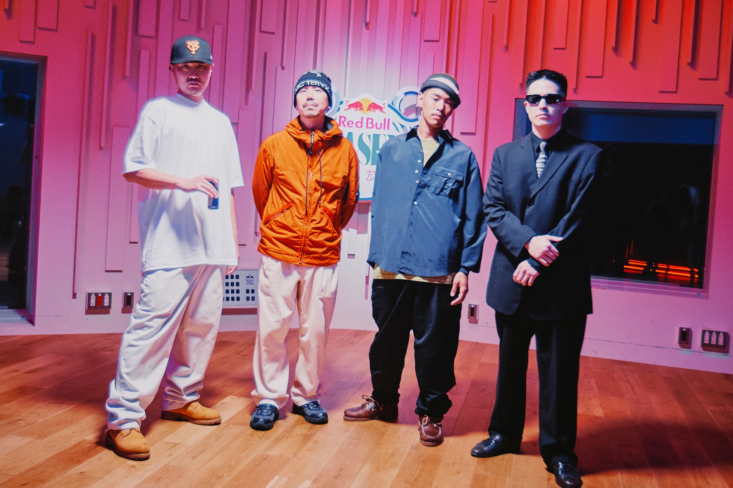 Red Bull「RASEN」第13弾参加ラッパー。左からGAPPER、Campanella、anddy toy store、ACE COOL。