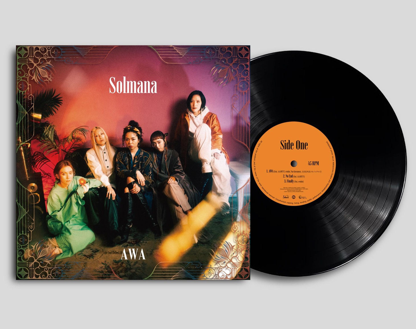 Solmana「AWA」アナログ盤のイメージ。