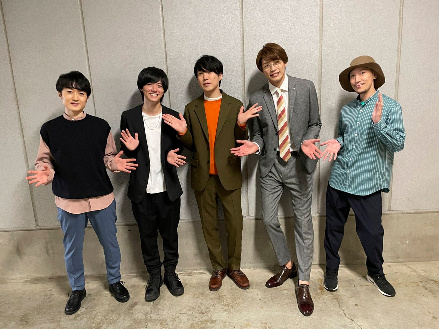 左から金澤ダイスケ、櫻井海音、山内総一郎、東啓介、加藤慎一。