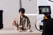 UCCのテレビCM「COFFEE CREATION コンセプト編」のメイキング写真。