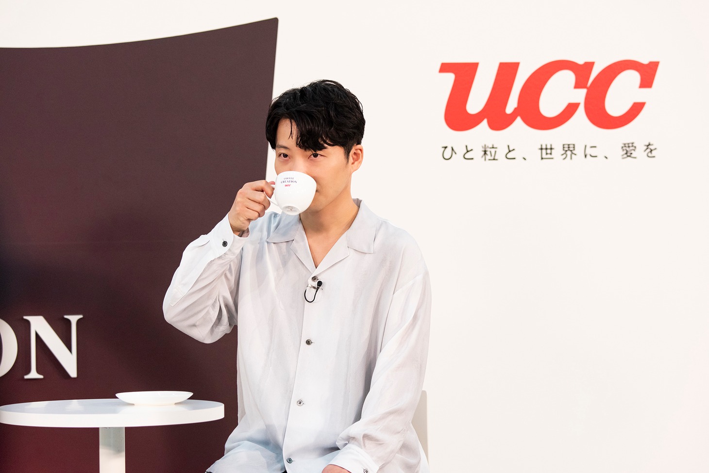 UCC「COFFEE CREATION」アンバサダー発表会の様子。