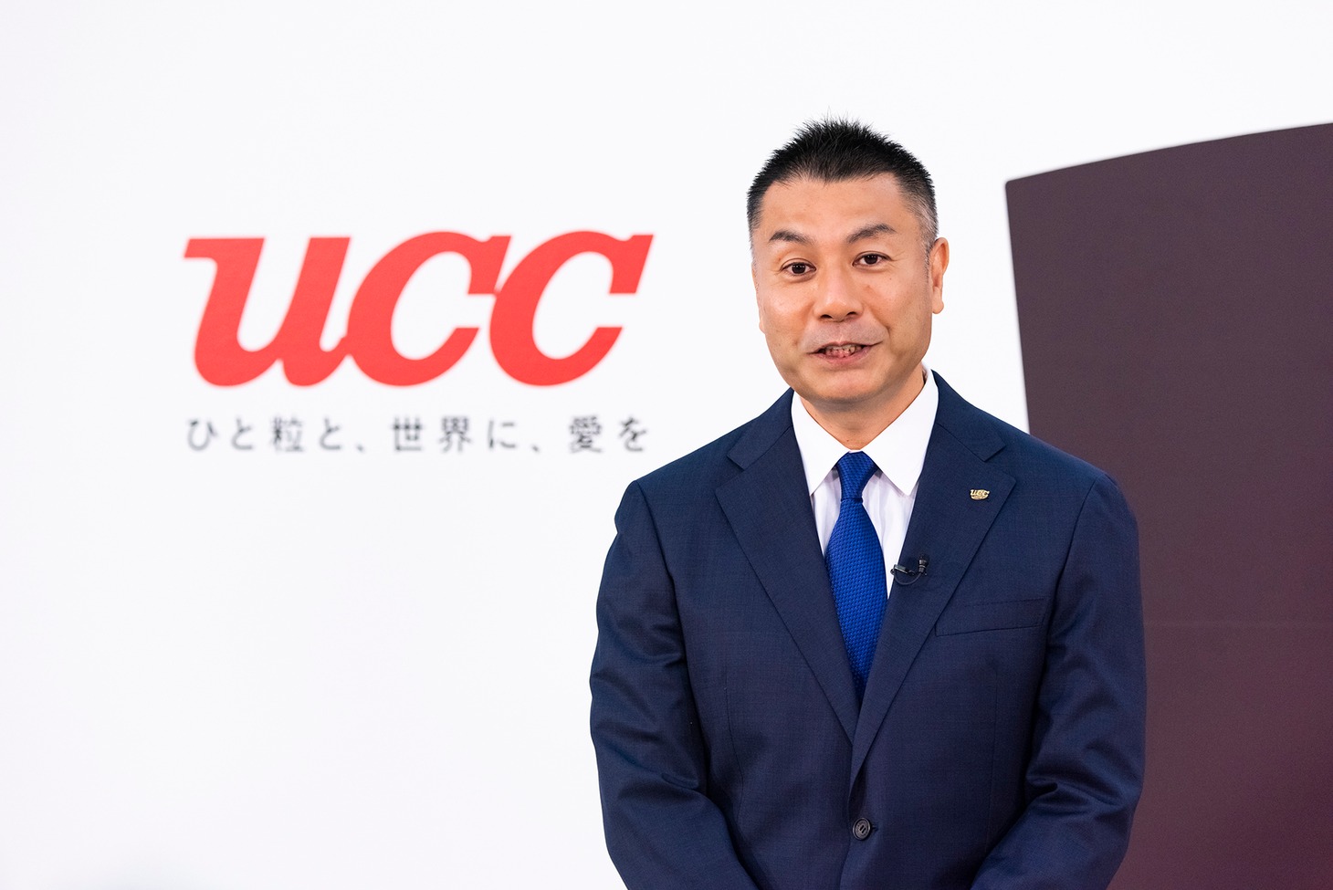 UCC「COFFEE CREATION」アンバサダー発表会の様子。