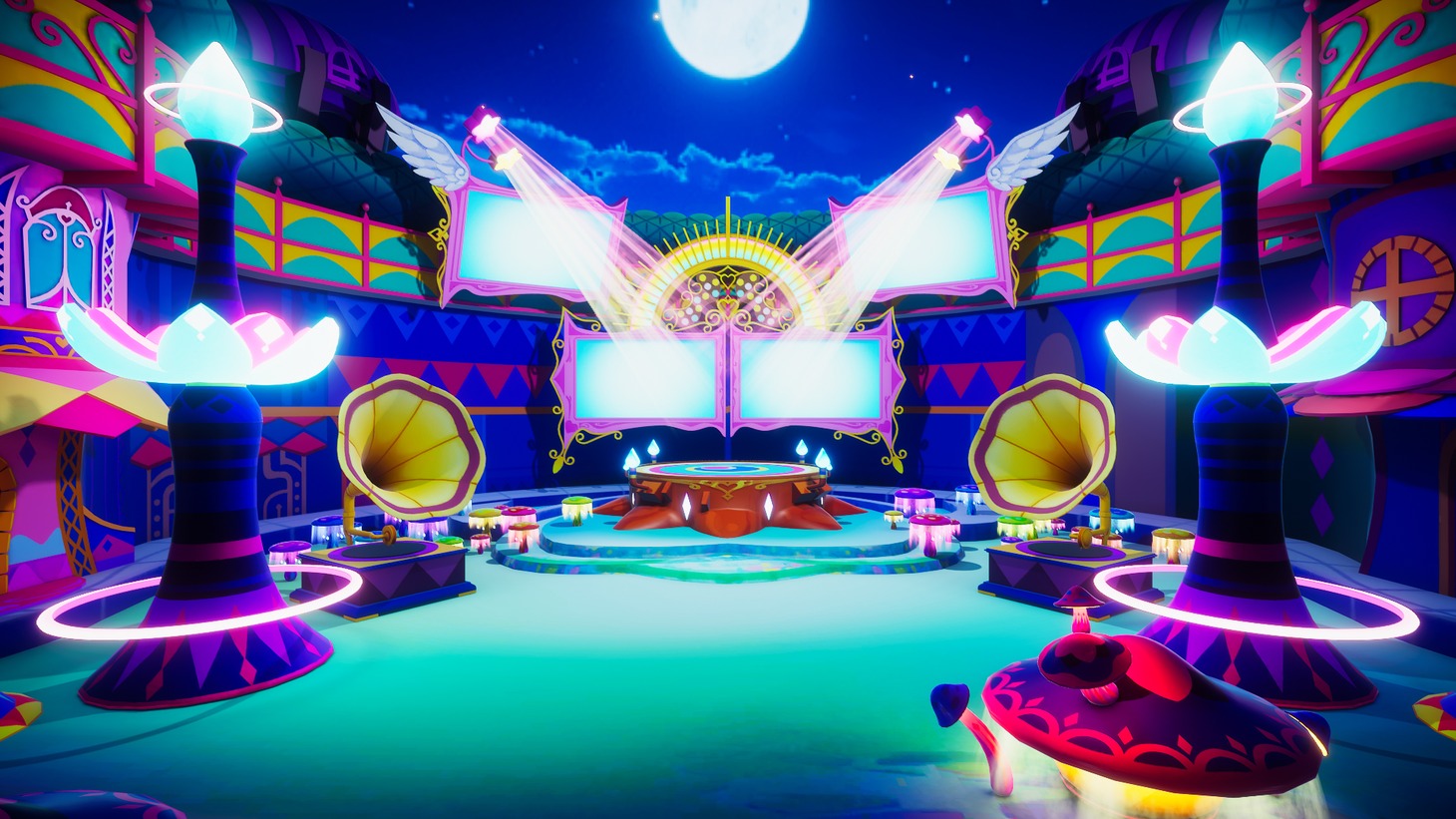 「Sanrio Virtual Fes in Sanrio Puroland」内のLUNA STAGE。