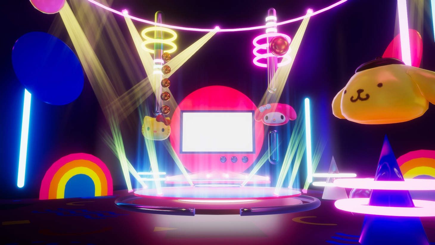 「Sanrio Virtual Fes in Sanrio Puroland」内のFUTURE STAGE。
