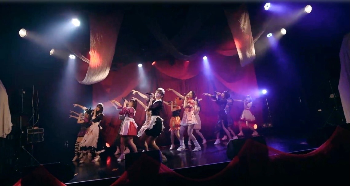 「BS11『虹マジ』Presents 虹のコンキスタドール配信LIVE～ハロウィンスペシャル～」の様子。