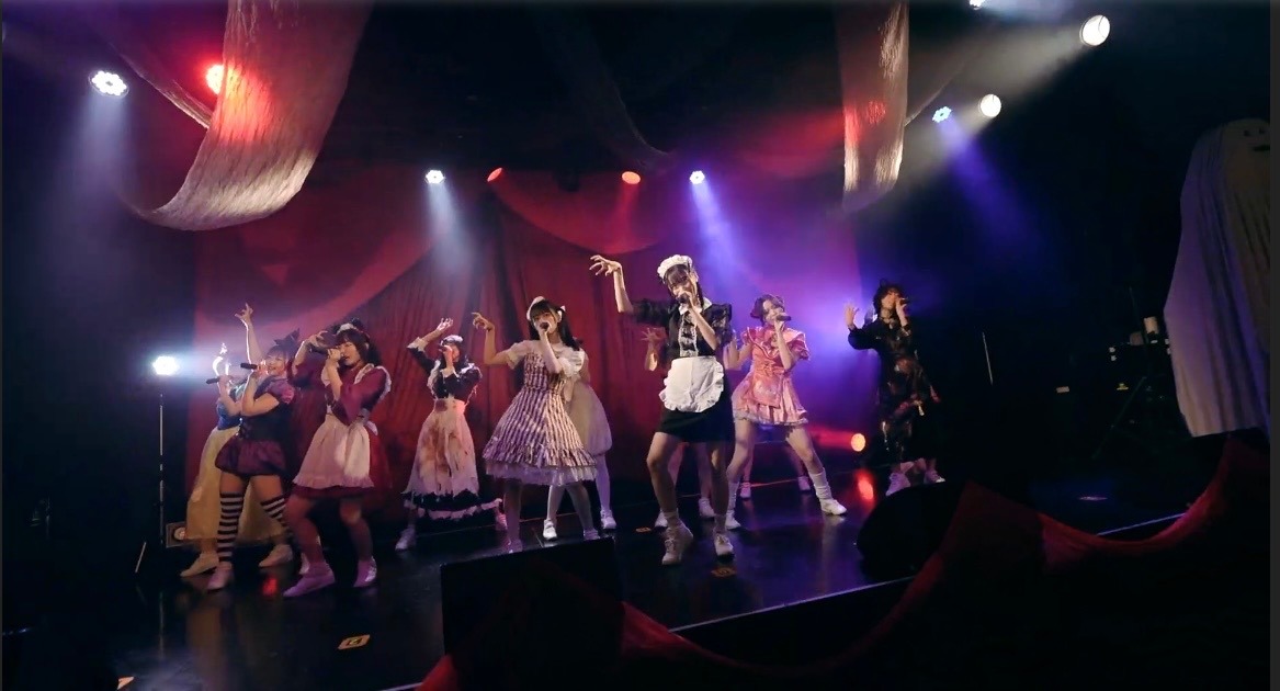 「BS11『虹マジ』Presents 虹のコンキスタドール配信LIVE～ハロウィンスペシャル～」の様子。