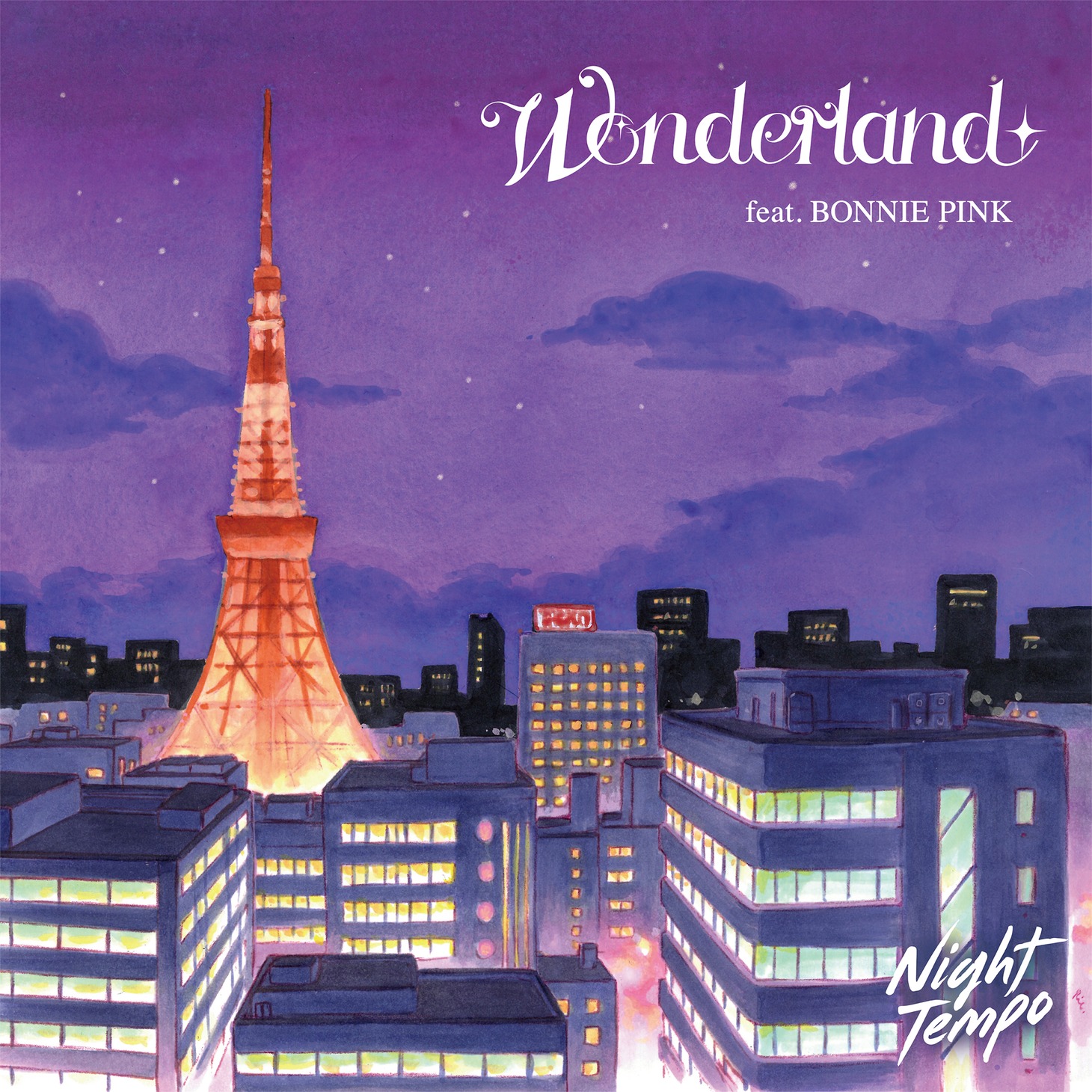 Night Tempo「Wonderland feat. BONNIE PINK」配信ジャケット