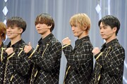 左から宮近海斗、中村海人、川島如恵留、松田元太。