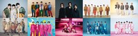 左上からNEWS、関ジャニ∞、KAT-TUN、Hey! Say! JUMP、Sexy Zone、ジャニーズWEST、King & Prince、SixTONES、Snow Man、なにわ男子。