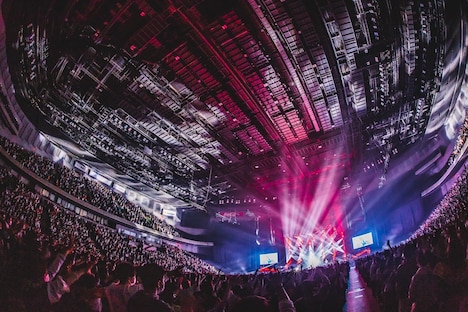 SUPER BEAVER「SUPER BEAVER 都会のラクダ SP ～ 愛の大砲、二夜連続 ～」埼玉・さいたまスーパーアリーナ公演の様子。（撮影：青木カズロー）