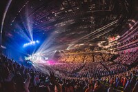 SUPER BEAVER「SUPER BEAVER 都会のラクダ SP ～ 愛の大砲、二夜連続 ～」埼玉・さいたまスーパーアリーナ公演の様子。（撮影：青木カズロー）