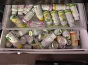 冷蔵庫野菜室いっぱいの「つぶらなカボス」。