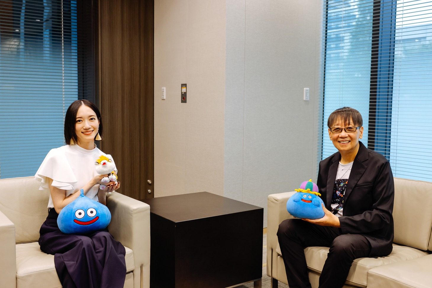 左から、のっちさん、堀井雄二さん。
