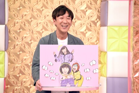 「玉井にズボン脱がされたれにちゃん事件」を再現したイラスト。