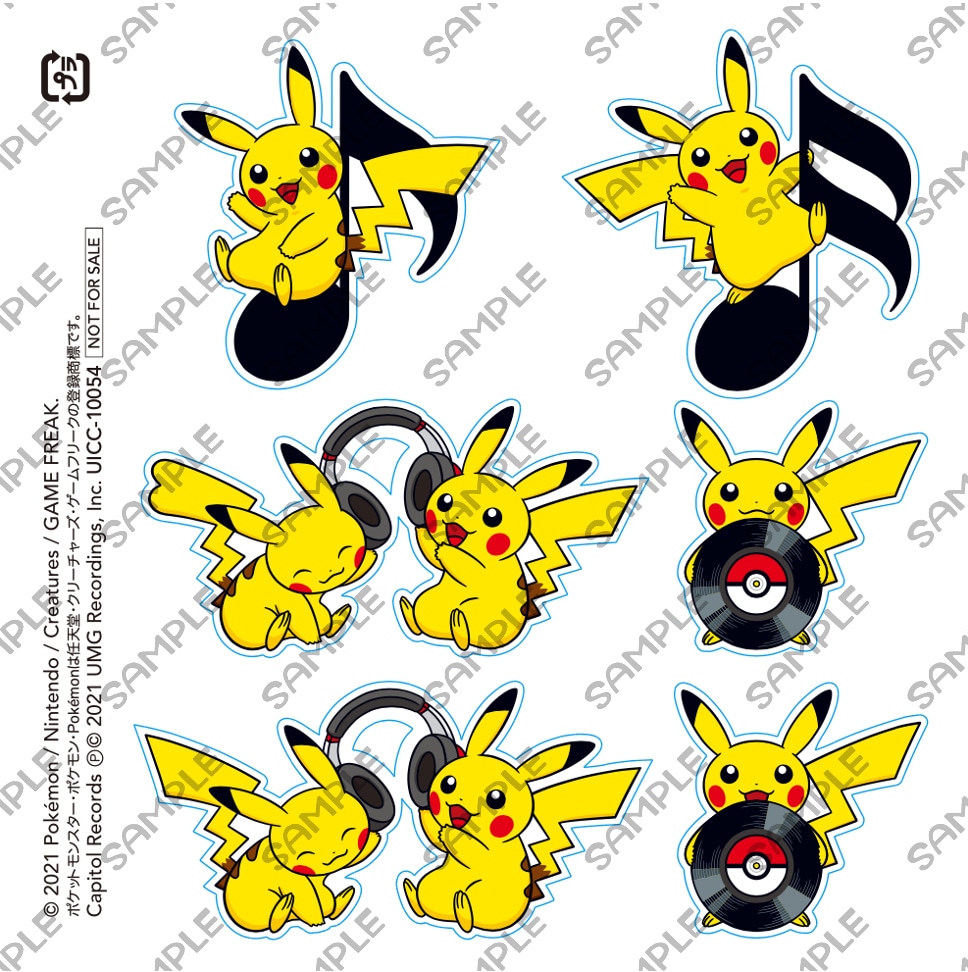 「Pokémon 25: ザ・アルバム」封入特典のステッカー画像（初回生産分のみ）。