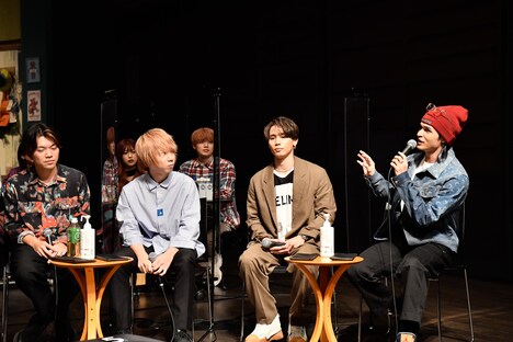 左から寺中友将、八木優樹、神谷健太、与那嶺瑠唯。(Photo by AZUSA TAKADA)