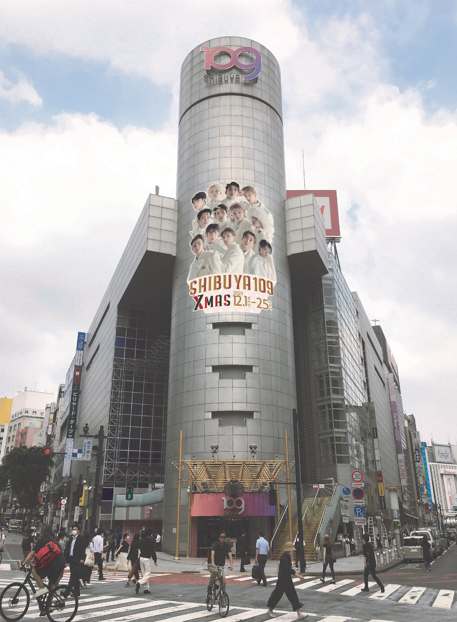 SEVENTEENがSHIBUYA109のXmasキャンペーンモデルに、東京と大阪で
