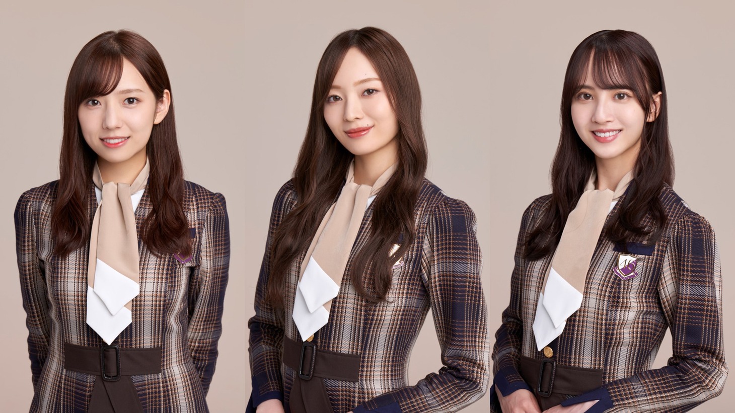左から新内眞衣、梅澤美波、佐藤楓。