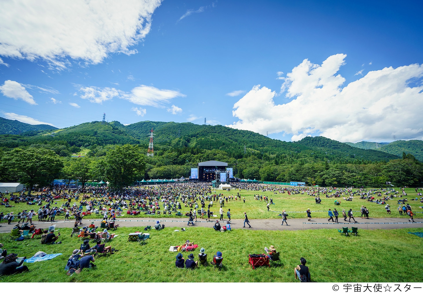 「FUJI ROCK FESTIVAL'21」GREEN STAGEの風景。