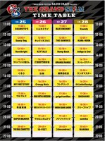 「FM802 ROCK FESTIVAL RADIO CRAZY presents THE GRAND SLAM」タイムテーブル