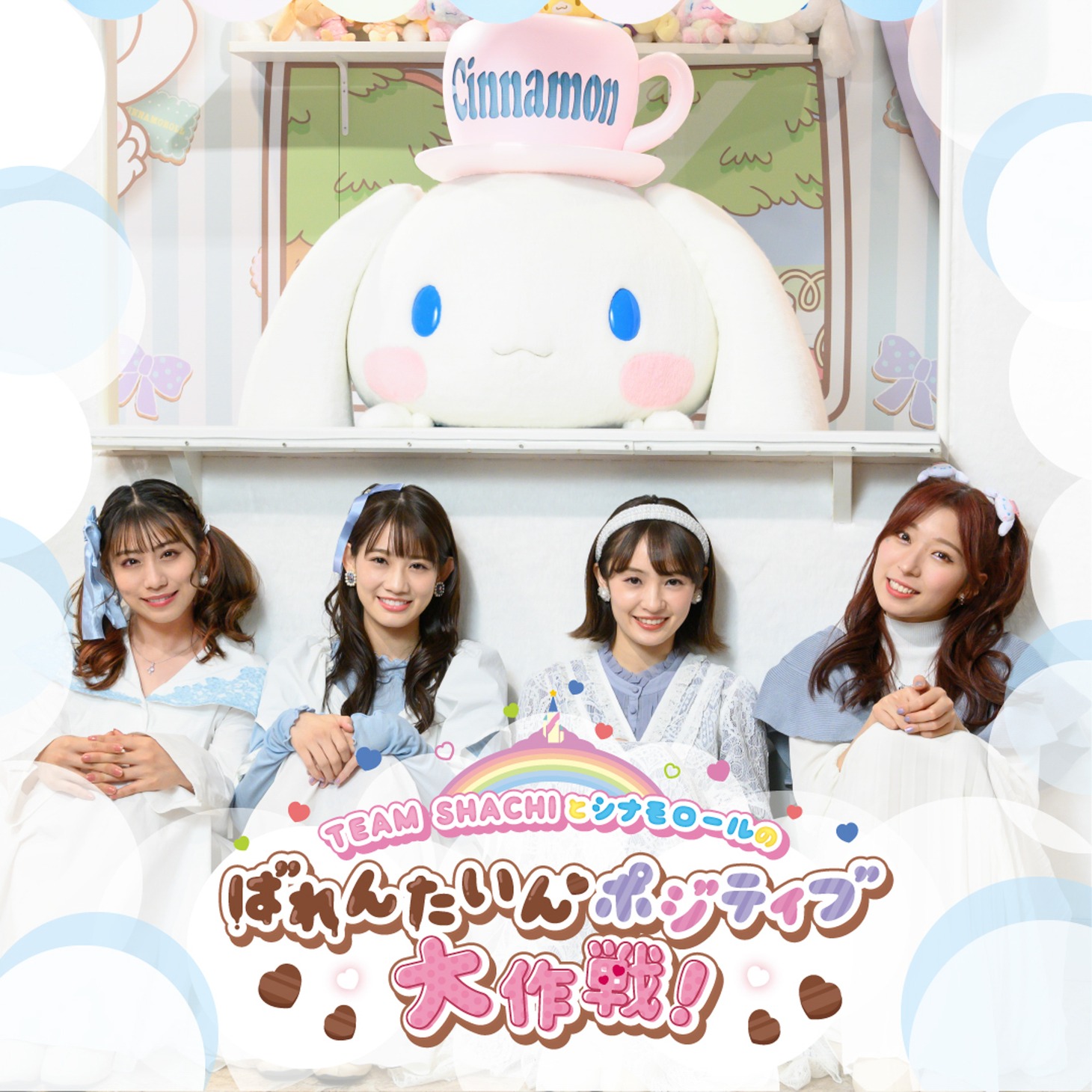 「TEAM SHACHIとシナモロールのばれんたいんポジティブ大作戦！」ビジュアル