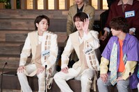 M!LKの塩崎太智、山中柔太朗とさくらしめじの田中雅功。