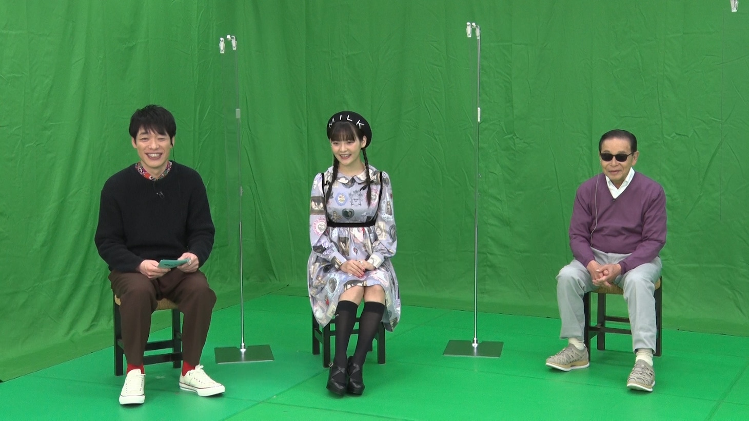 左から川島明（麒麟）、上坂すみれ、タモリ。(c)テレビ朝日