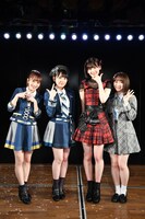 AKB48の新チームキャプテン。左から向井地美音、田口愛佳、浅井七海、倉野尾成美。