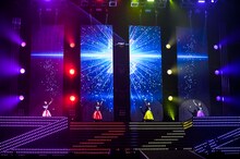 ももいろクローバーZ「ももいろクリスマス2021 ～さいたまスーパーアリーナ大会～」の様子。（撮影：高田真希子）