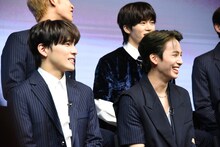 JO1取材会の様子。