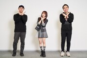左から佐々木敦、向井地美音（AKB48）、南波一海。