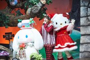 左からシナモロール、春斗、ハローキティ。(撮影:上溝恭香)