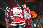 左から優、ハローキティ、春斗。(撮影:上溝恭香)