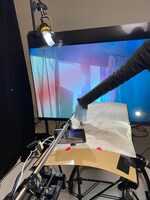 CM撮影の様子。