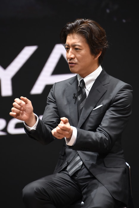 試乗時の感想を語る木村拓哉。