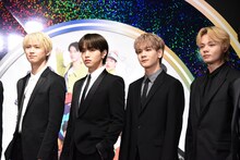 「JO1 EXHIBITION in Gallery AaMo」取材会の様子。