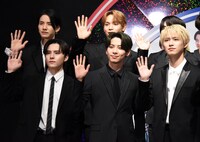 「JO1 EXHIBITION in Gallery AaMo」取材会の様子。