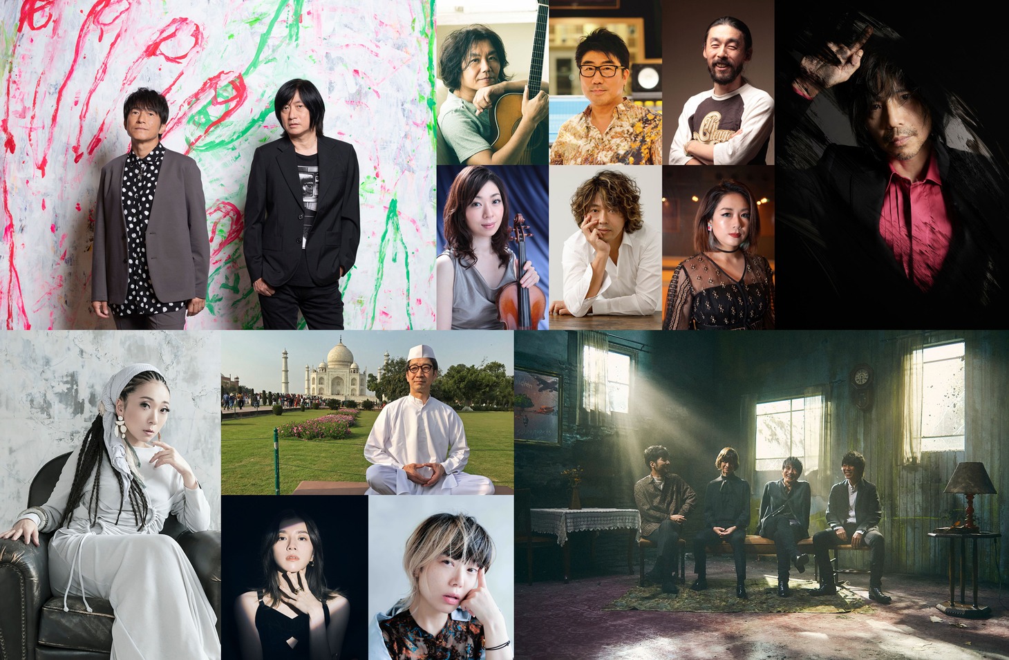 「ap bank fes'21～コロナの出口 利己と利他のはざまで響きあう音～」出演アーティストビジュアル